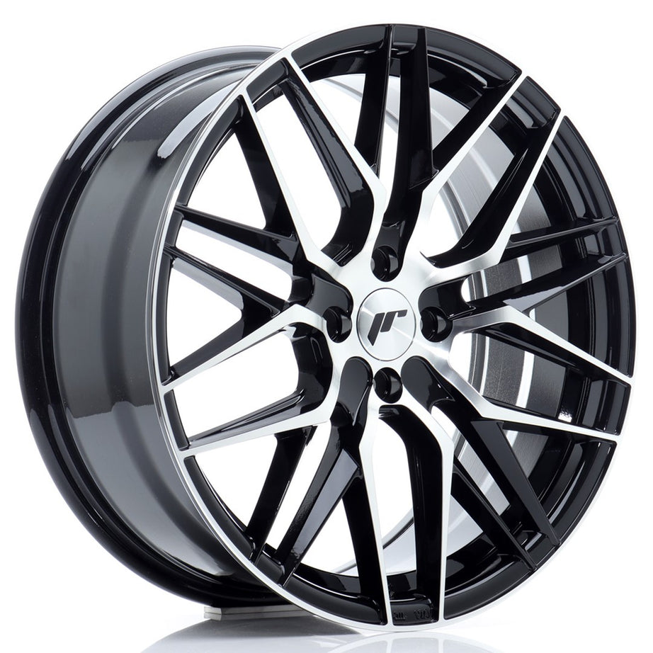 JR Wheels JR28 18x7.5 ET40 4x100 Gloss Black Machined Face Rim