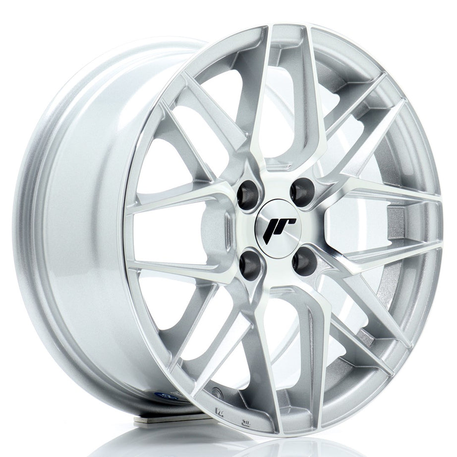 JR Wheels JR28 15x7 ET38 4x100 Llanta frontal mecanizada plateada