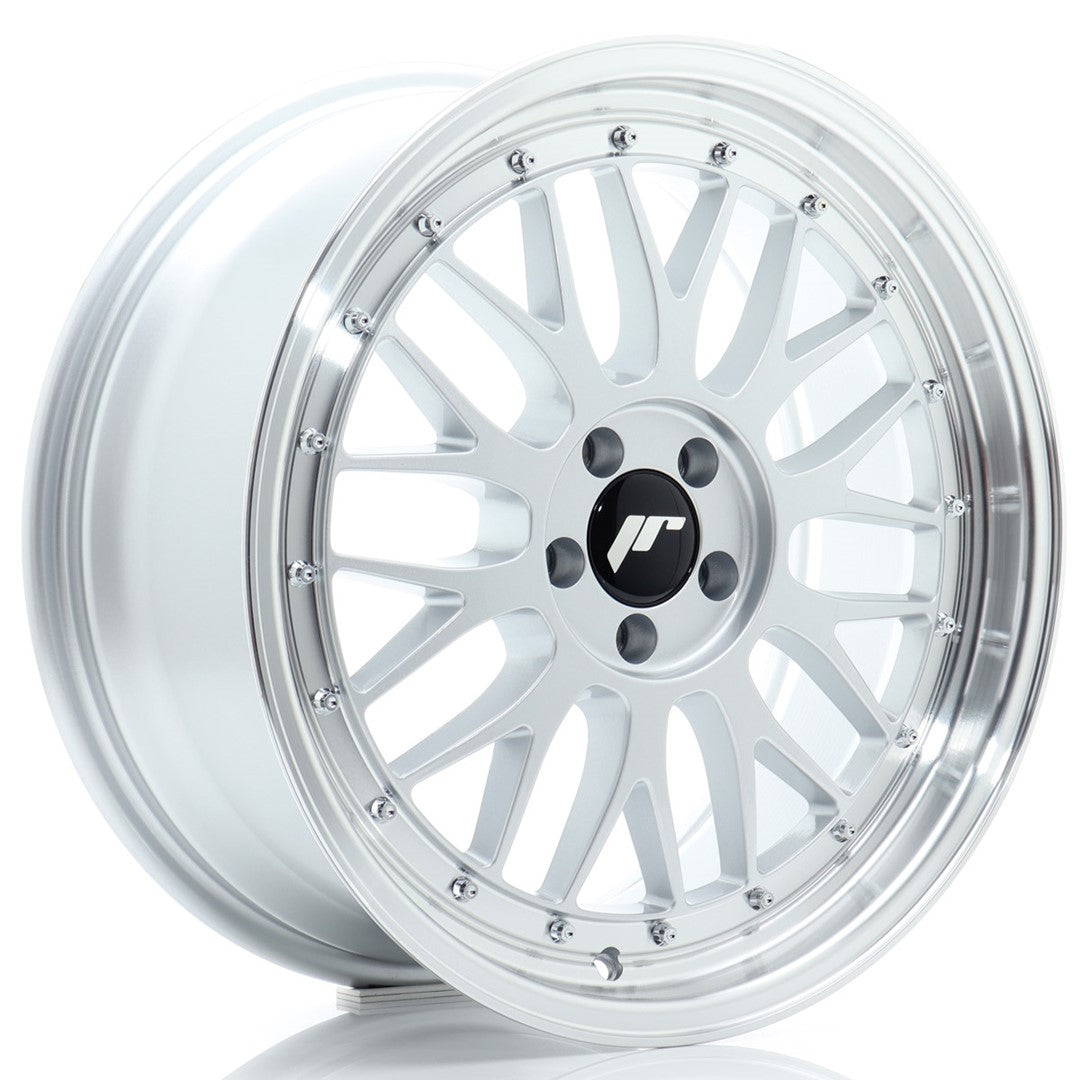 JR Wheels JR23 18x8.5 ET45 5x112 Hyper Silver con borde de labio mecanizado