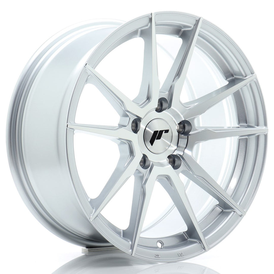 JR Wheels JR21 17x8 ET35 5x100 Silver Machined Rim