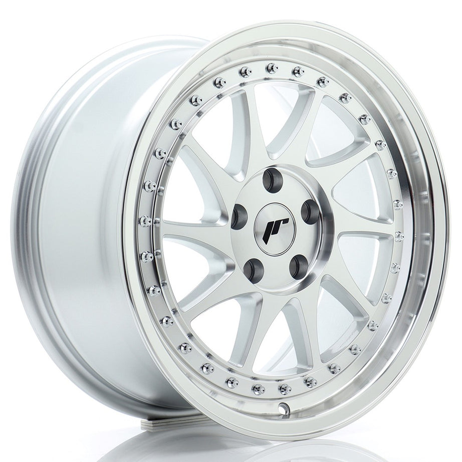 JR Wheels JR26 17x8 ET35 5x112 Silver Machined Face Rim