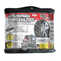 KIT REPARADOR DE FURO (COMPRESSOR + REFIL 500ml + ACESSÓRIOS PARA ENCHIMENTO)