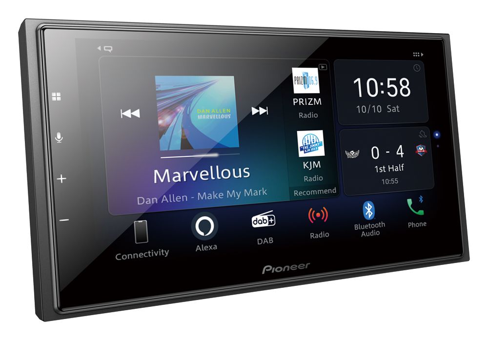 Radio multimedia Pioneer SPH-EVO64DAB-UNI para coche de 6,8 pulgadas, Wi-Fi, Apple CarPlay, Android Auto, DAB+, Alexa
