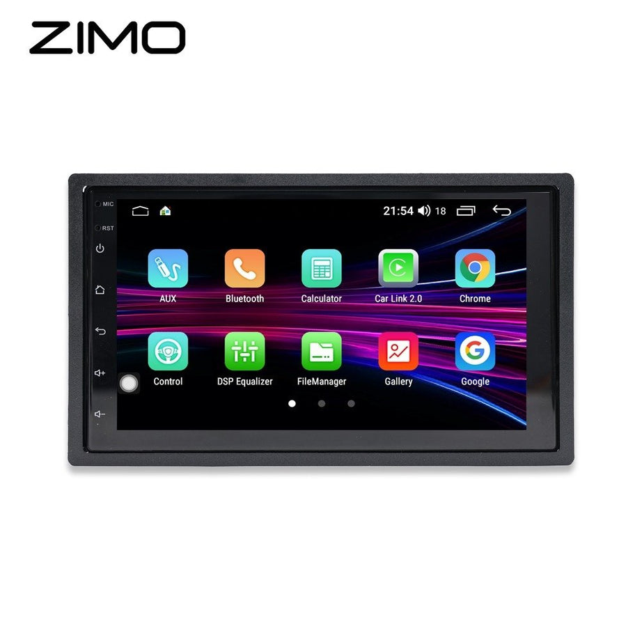 Auto rádio 2 DIN ZIMO Android 13 com CarPlay e Android Auto