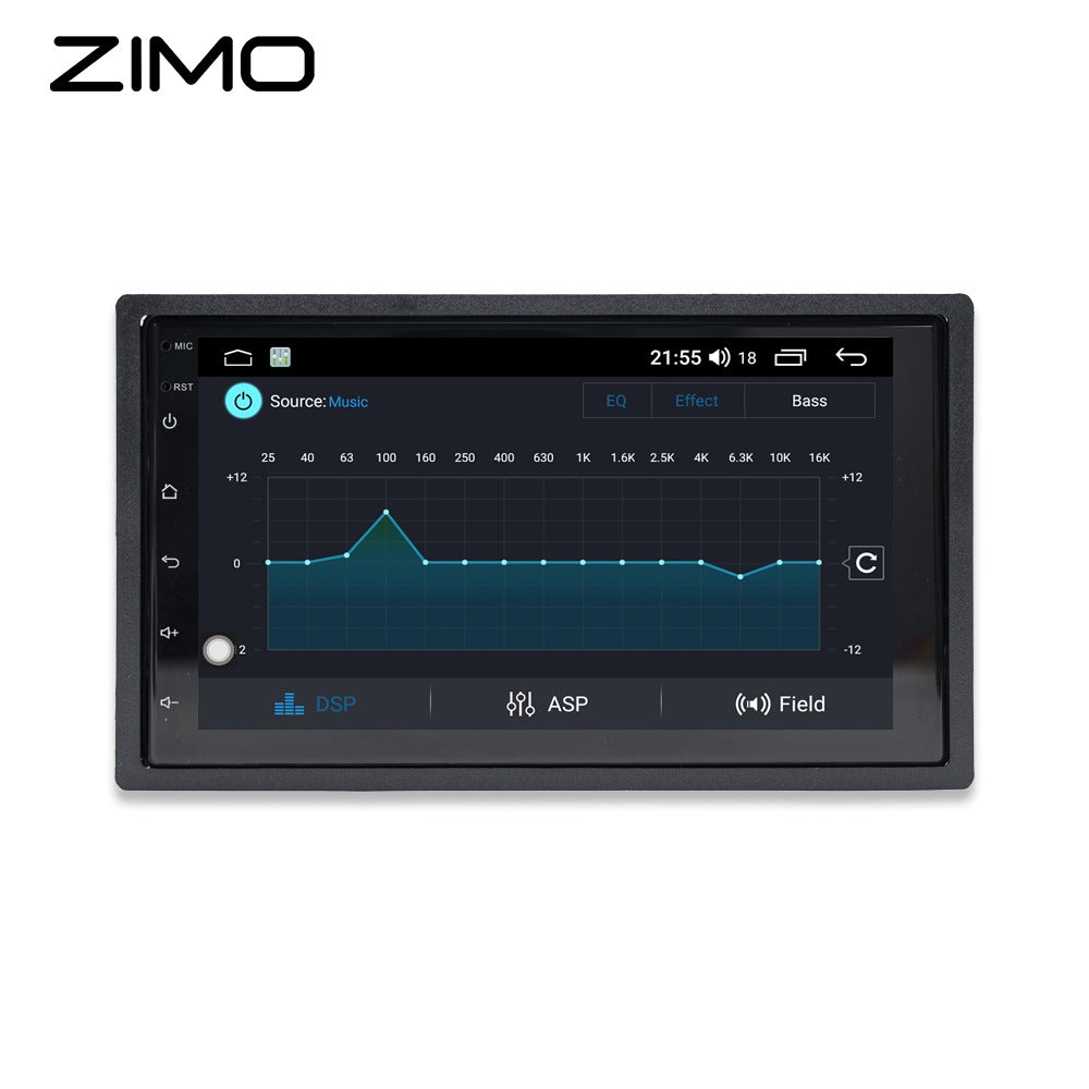 Autorrádio 2 DIN ZIMO Android 13 | CarPlay & Android Auto Wi-Fi/USB | Tela HD
