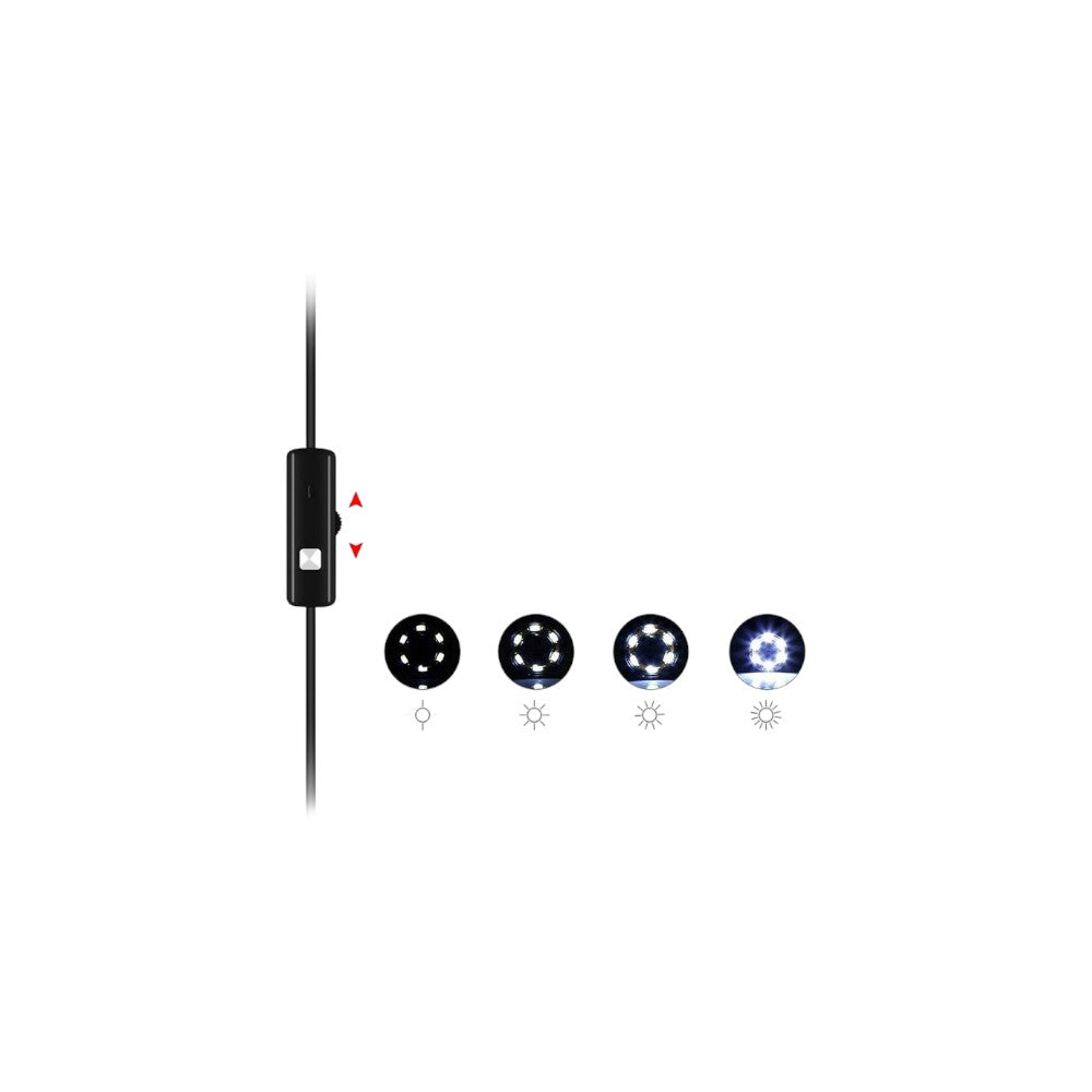 Endoscópio de Inspeção com Câmara 5 Metros | LED Integrado | Compatível com Android e PC via USB