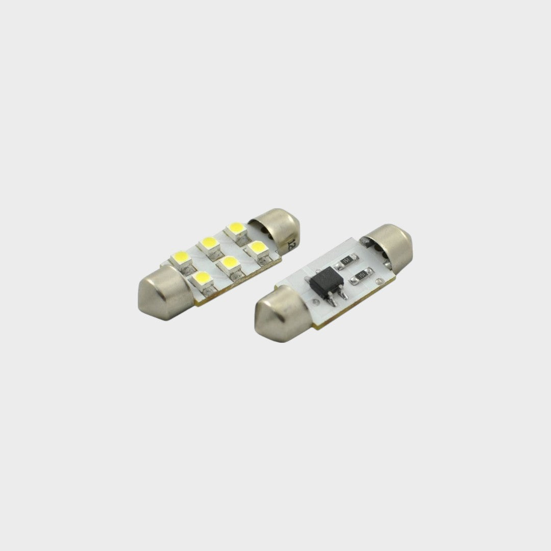 BLISTER 2X LED L028W C5W 36 mm | 6 LEDs SMD2835 | Branco