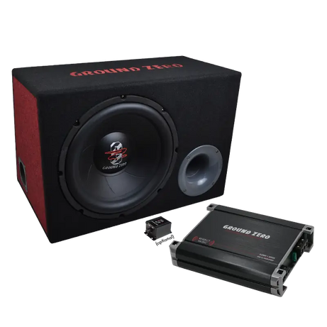 Subwoofer Ativo Vented GZ BASS KIT 12.300X 12? com Amplificador