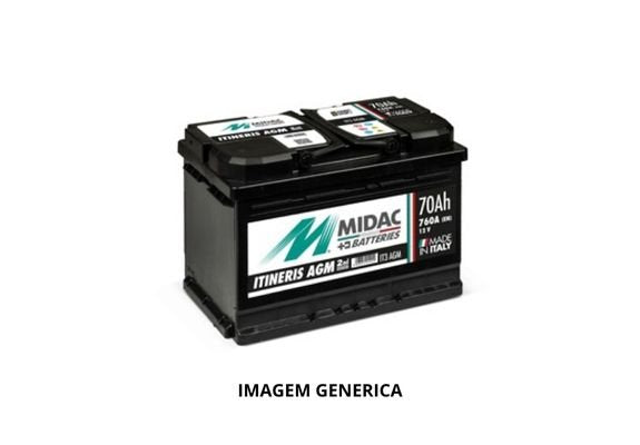 Bateria MIDAC 225CS 225Ah 1200A 518 x 273 x 240 +Esquerda