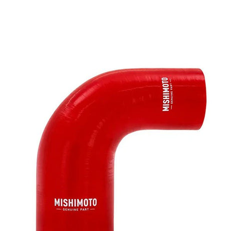 Silicone Reducer Coupler, 90 Degree, 2.5â€ to 3.25â€ , Red