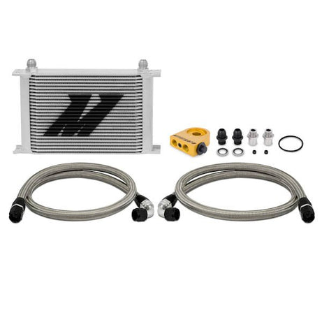 Universal 25 Row Thermostatic Oil Cooler Kit, Silver