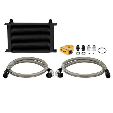 Universal 25 Row Thermostatic Oil Cooler Kit, Black