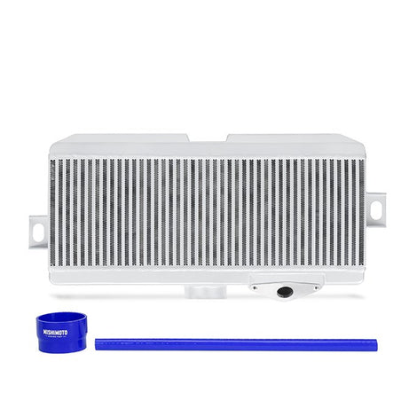 Kit de intercooler de montaje superior Subaru WRX STI, 2008+, plateado con mangueras azules