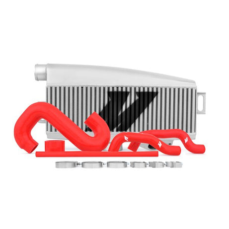 Subaru Impreza WRX/STI Top Mount Intercooler Kit, 2002-2007, Silver w/ Red Hoses