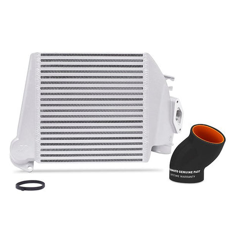 Subaru WRX Kit de intercooler de montaje superior, 2008-2014, plateado con manguera negra