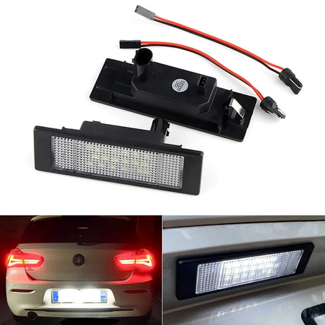 LED License Plate Light Bulbs 2pcs 1 Series E81 E87 E87N E85 E86 / 6 Series E63 E63N E64(M6) E64N