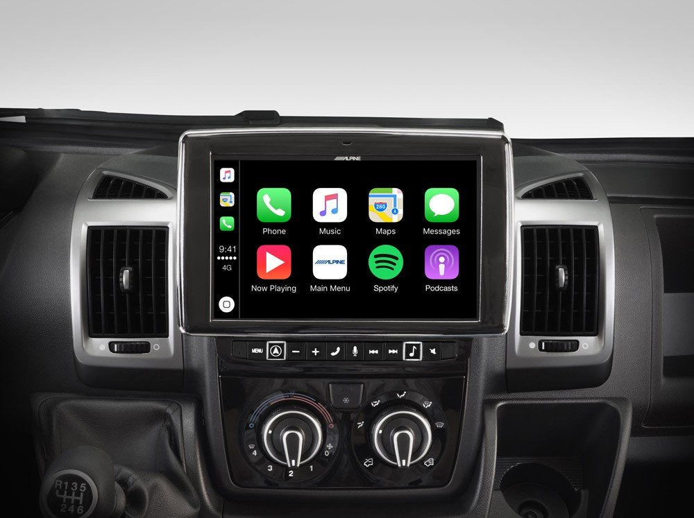 Alpine i902D-DU Radio CarPlay Android Auto Fiat Ducato Citroen Jumper Peugeot Boxer