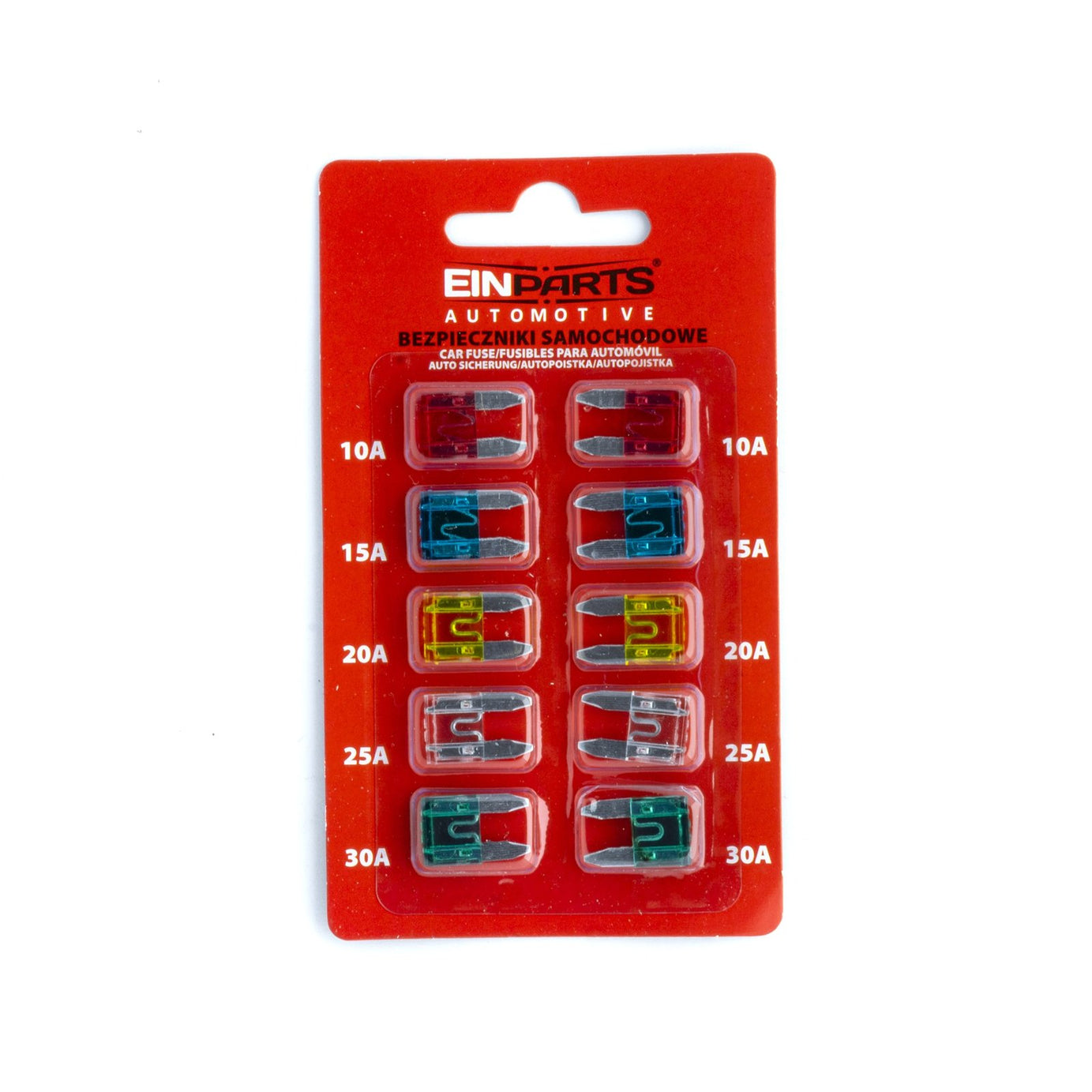 CONJUNTO DE FUSÍVEIS DE CARRO EPFUSE08 MINI 10 PCS