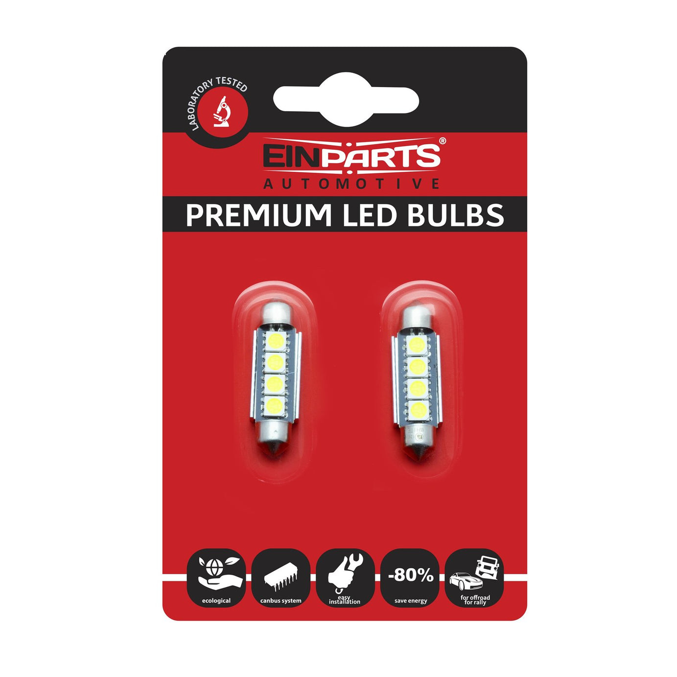 Lâmpadas LED W21W 24 SMD 3030 CANBUS 6000K Branco – 2 Peças