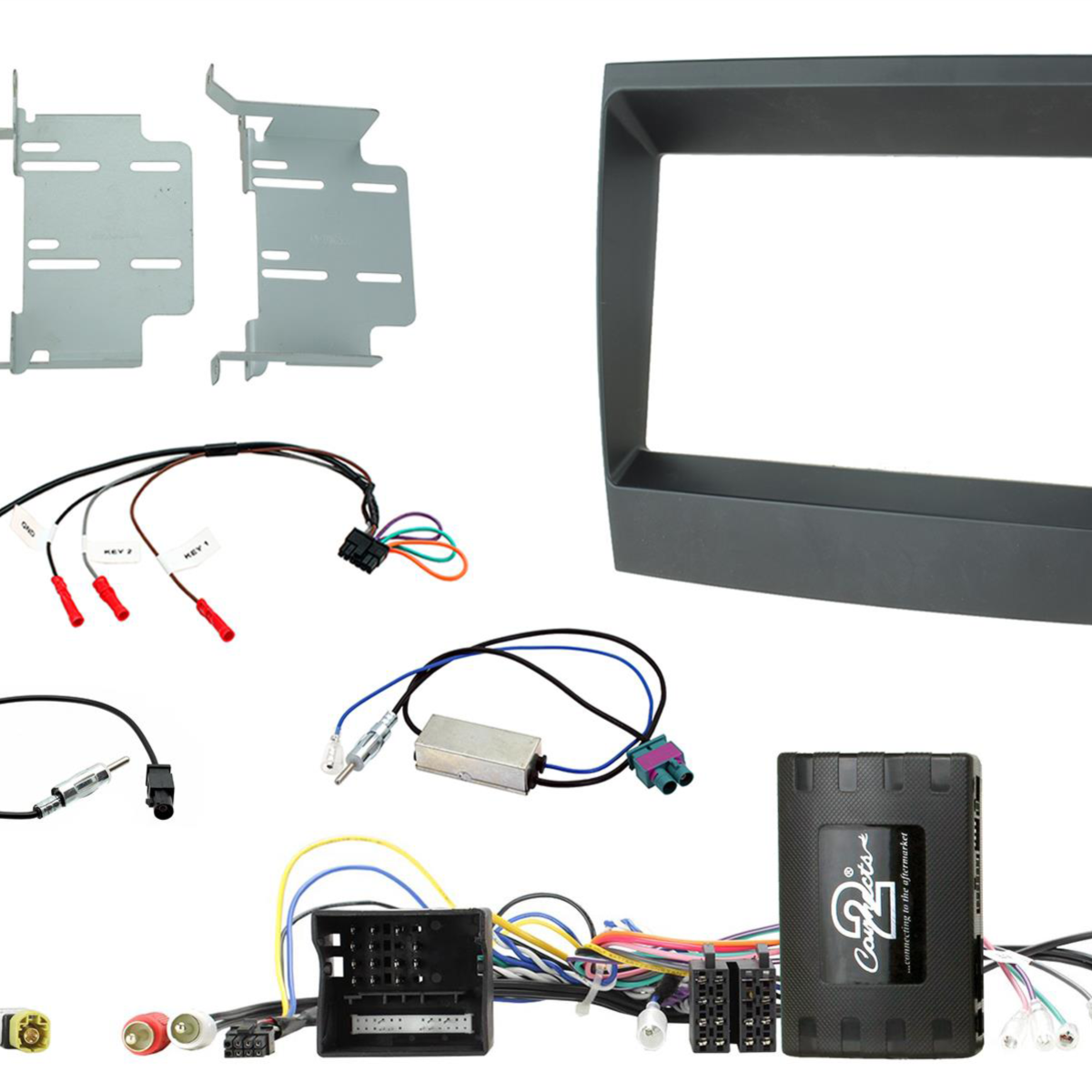 Frente 2Din + Interface Comandos Volante Infodapter Porsche Panamera