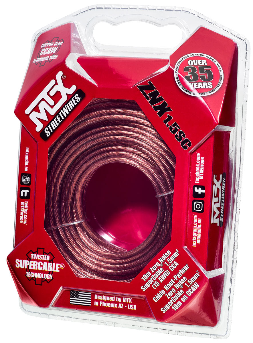 Cabo de Colunas MTX ZNX1.5SC SuperCable® 2x1.5mm² (10 metros)