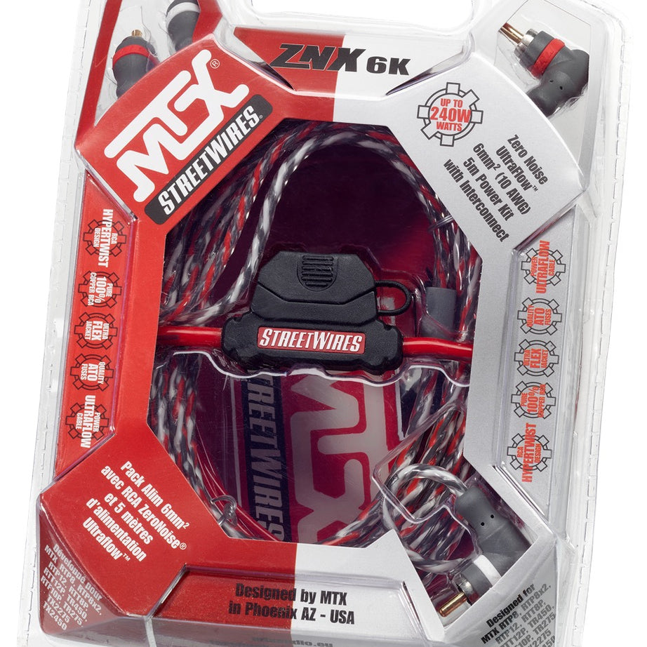 MTX ZNX6K ZeroNoise® 6mm² (10 AWG) 5 Meter Power Kit