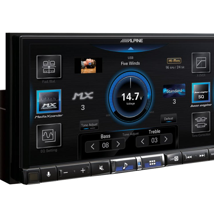 Auto Rádio 2 DIN Alpine ILX-705D com RDS, DAB+, Bluetooth, CarPlay e Android Auto