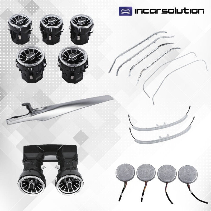Iluminação Ambiente para Mercedes Classe C & GLC 64 Cores | Controlo por App | Bluetooth | LED RGBW