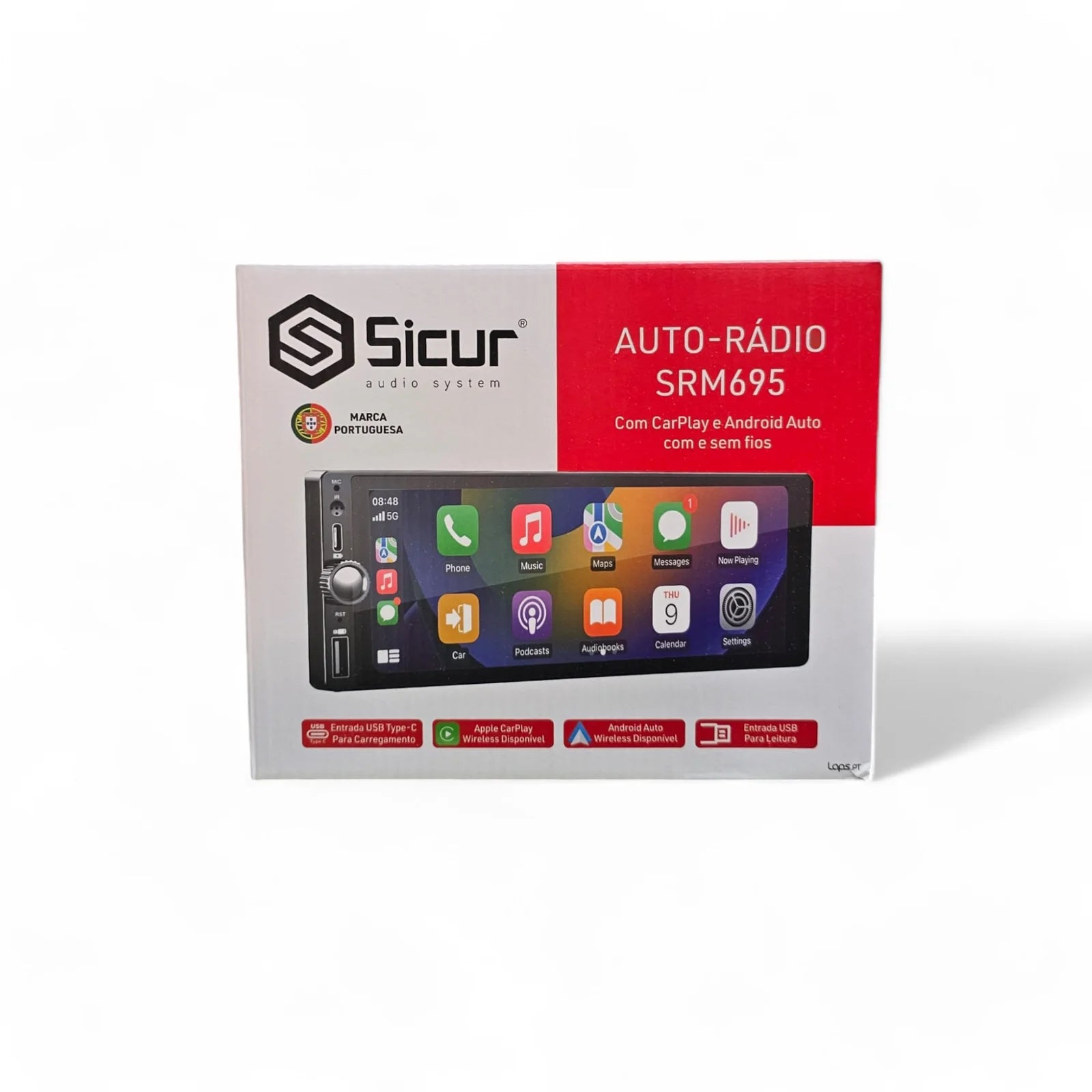Radio para coche SICUR SRM695 – Pantalla de 7″, CarPlay, Android Auto y Bluetooth