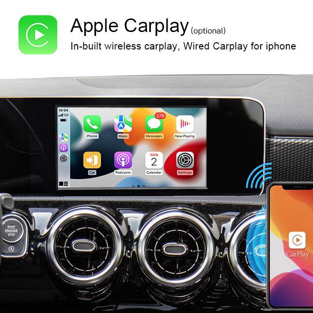 Interface CarPlay Android Auto Camara Mercedes NTG6 Classe A B CLA GLB