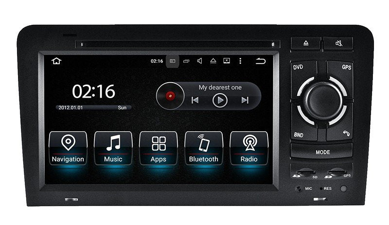 Radio CarPlay Android Auto DVD GPS USB Bluetooth A2DP Audi A3