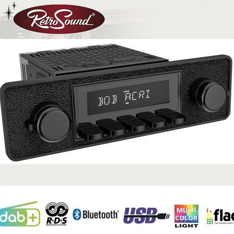 Radio Retrosound "Motor-2DAB" Design "Black" RDS USB Bluetooth