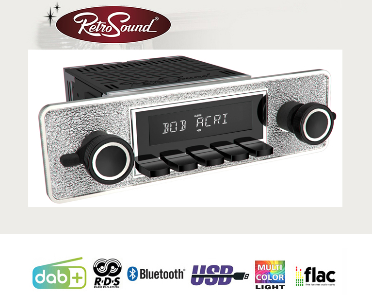 Radio Retrosound "Motor-2DAB" Design "Pagode" RDS USB Bluetooth