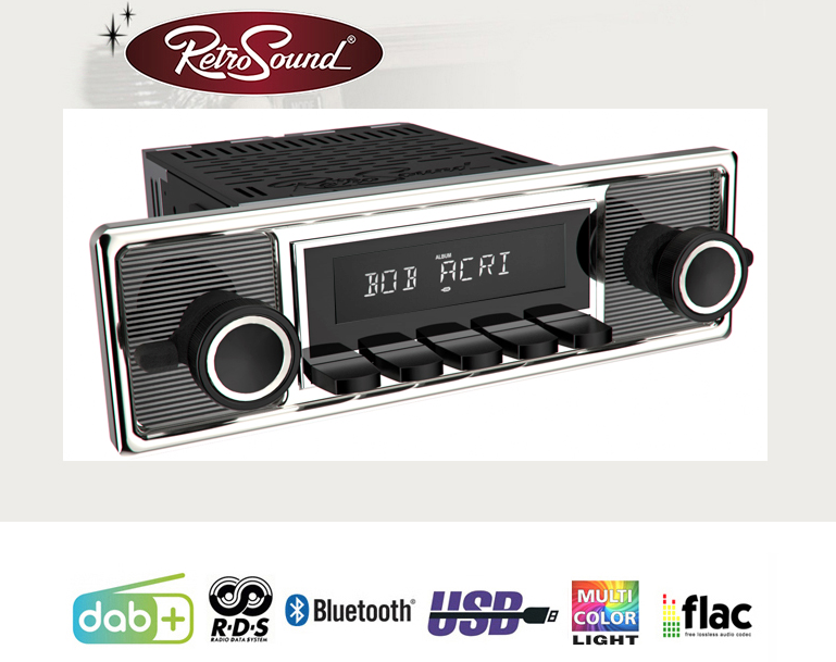 Radio Retrosound "Motor-6DAB" Design "Mexico" RDS USB Bluetooth