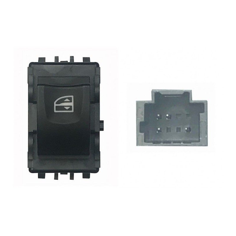 Botão de Porta Traseira Direita/Esquerda Renault Megane/Scenic 08- (4 Pinos - Ficha Preta)
