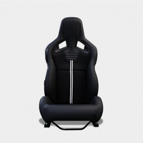 BKAUTOPARTS N120U sports seat in black leather, alcantara and PVC for co-pilot side