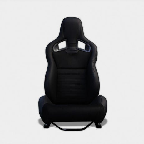 BKAUTOPARTS N1211U sports seat in black leather, alcantara and black PVC for co-pilot side