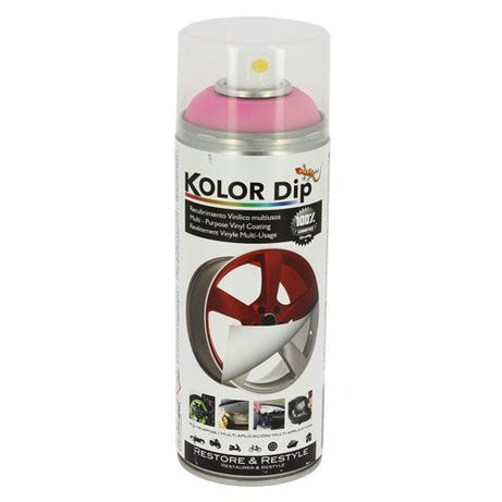 Pintura en spray para revestimiento vinílico Kolor Dip 400ml - Rosa flúor