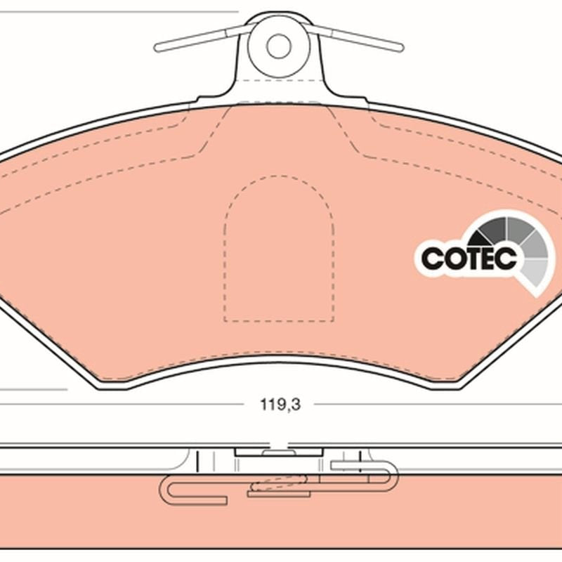 TRW COTEC GDB1044 Disc brake pad set not prepared for wear warning indicator, with brake caliper bolts, with accessories