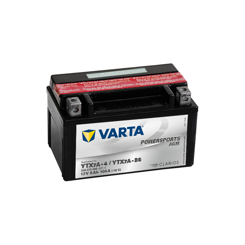 Bateria VARTA 12V 6AH MOTO YTX7A-4 / YTX7A-BS